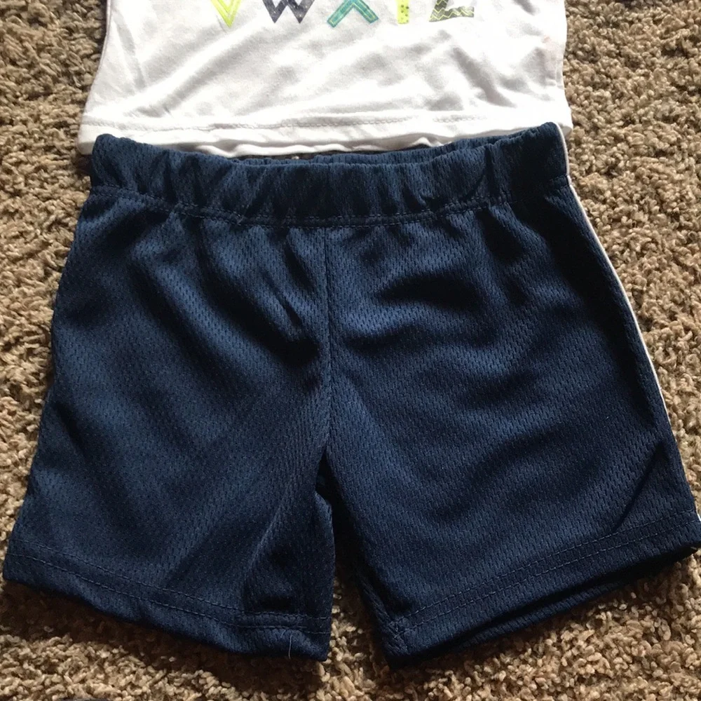 NWT Swiggles Matching ABC Short Sleeve Top and Blue Shorts Outfit